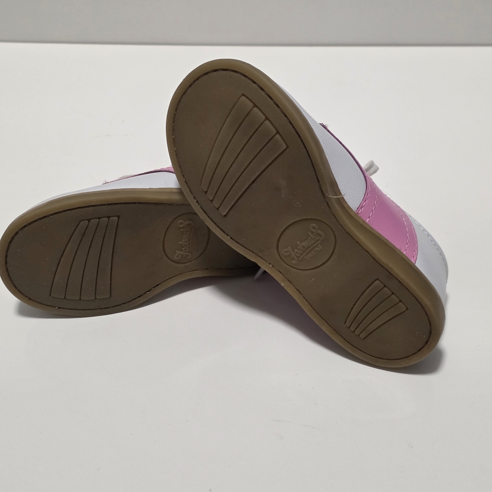 Footmates Kids Pink and White Walking Shoes Sz. 7 - Picture 3 of 6